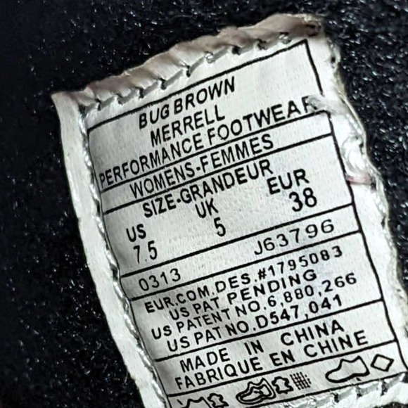 Merrell Womens 7.5 Primo Patch Bug Brown Leather Slip On Comfort Shoes - Picture 9 of 9